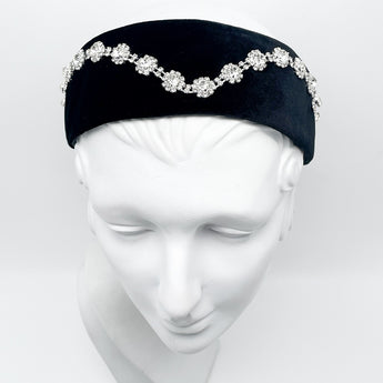 Scalloped Flower Rhinestone Headpiece