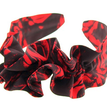 Ruffle Roses Silk Headband