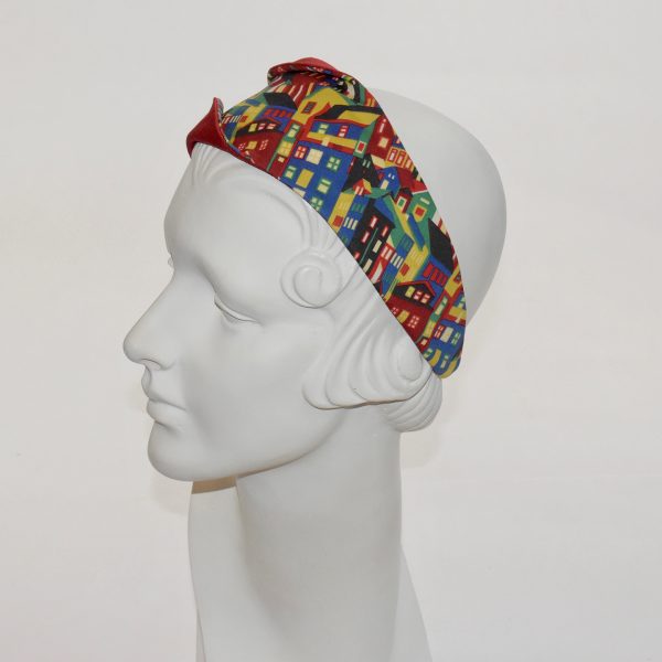 East Village Liberty Print with Red Grosgrain Matisse Headband LBT32