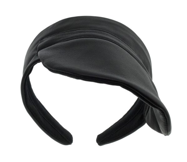 Black Abstract Leather Visor LV38