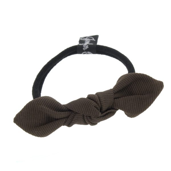 Brown Grosgrain Ribbon Bow Hair Tie PY596