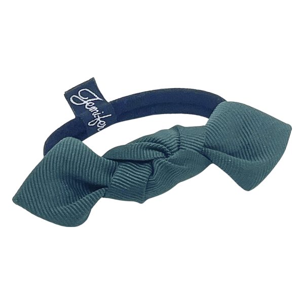 Green Grosgrain Ribbon Bow Hair Tie PY596