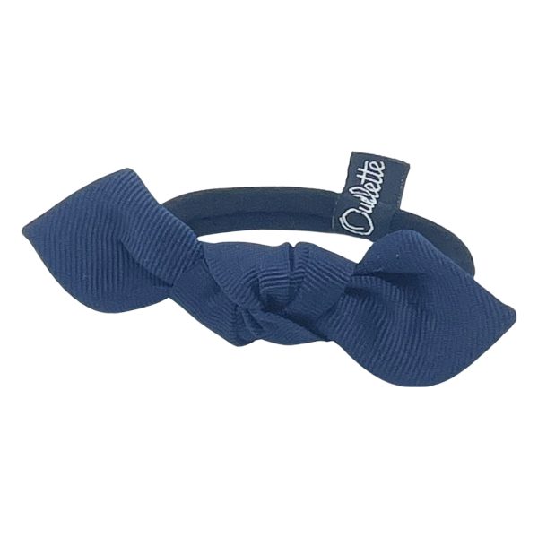 Navy Grosgrain Ribbon Bow Hair Tie PY596