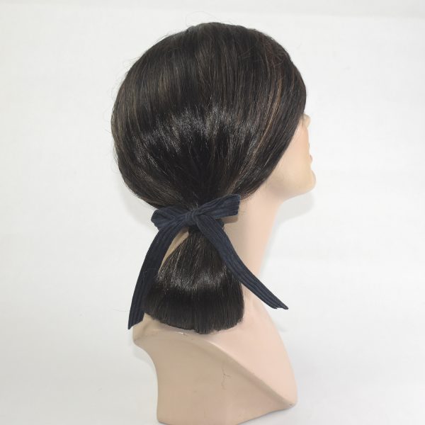 Navy Corduroy Long Bow Hair Tie PY780