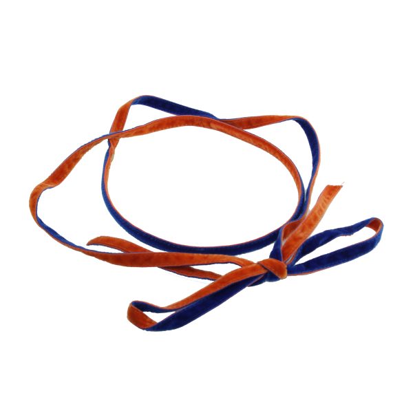 Orange with Royal Velvet Long Tie Headband VV50