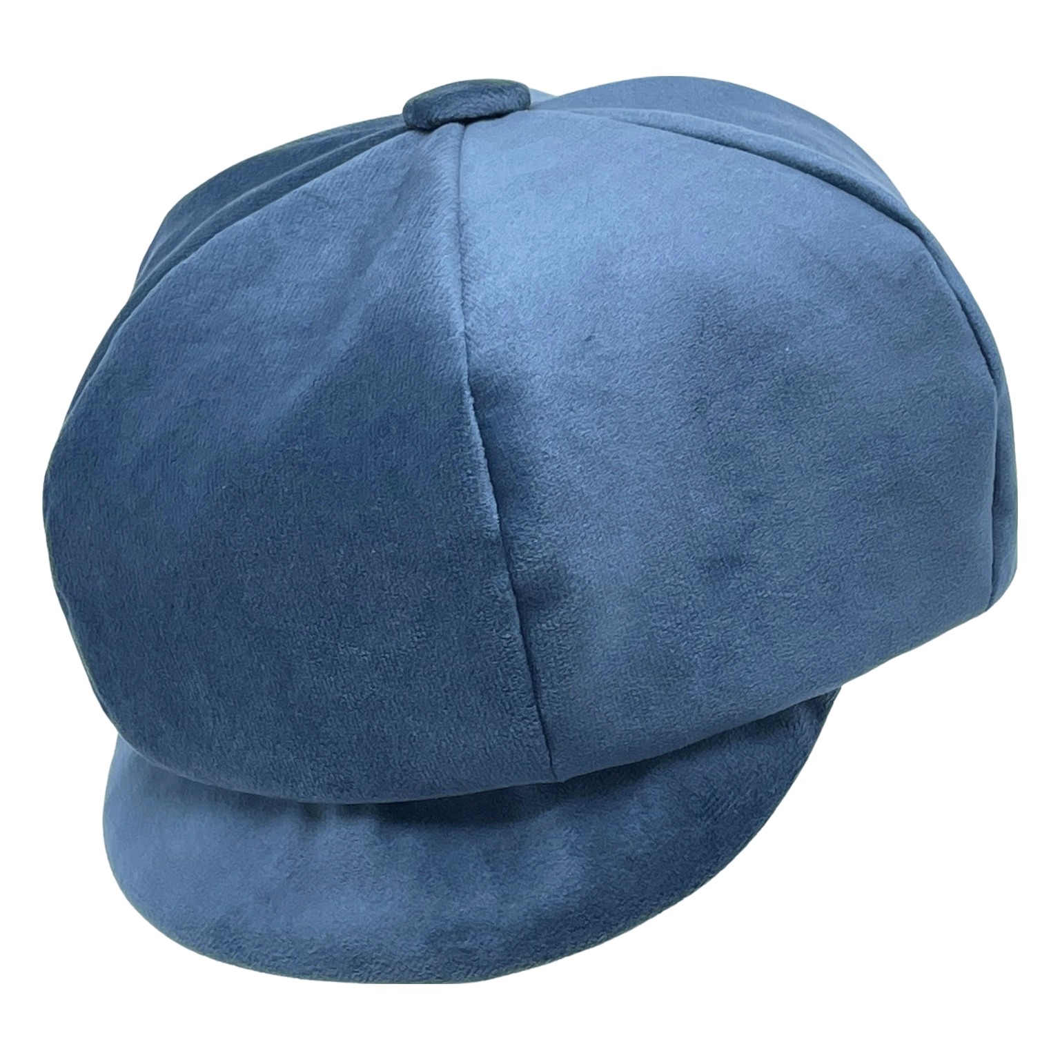 Faux Suede Cap in Blue