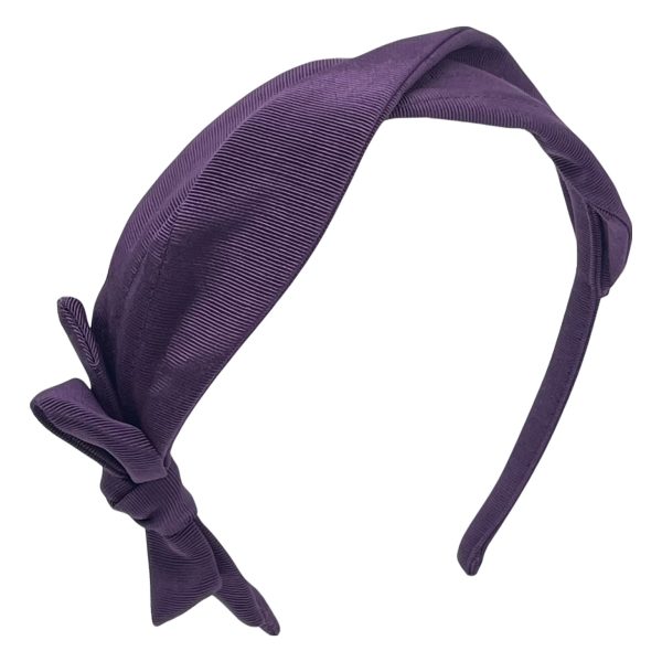 BE102 Purple Vintage styled headband Leaf Twist Jennifer Ouellette