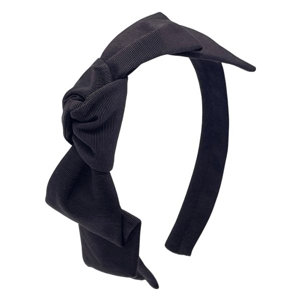 BE105 Vintage styled headband with side bow made of grosgrain