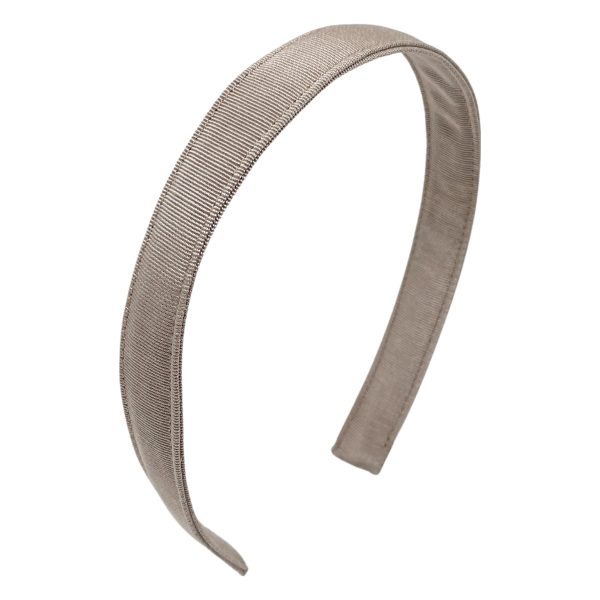 Pecan Grosgrain Fabric Medium Basic Headband BE112