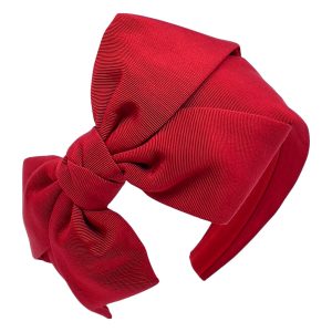 Red Cardinal Grosgrain Carolina Bow Headband BE14