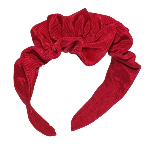 Red Grosgrain Ruffle Headband BE21