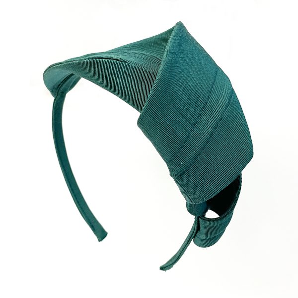 BE24 vintage styled millinery headpiece hunter green