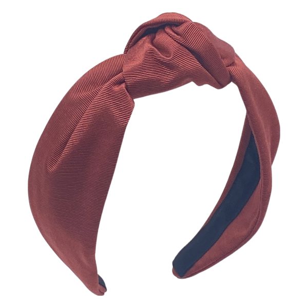 BE33 classic center knot turban headband made of grosgrain fabric