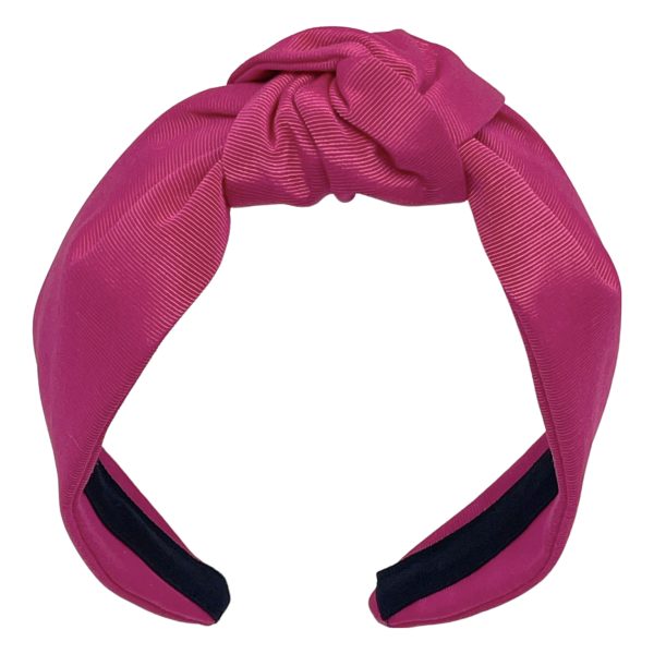 BE33 classic center knot turban headband made of grosgrain fabric