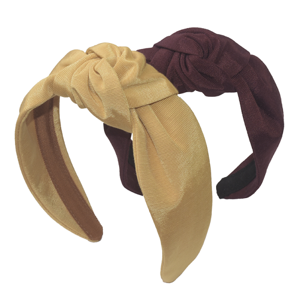 BE33 classic center knot turban headband made of grosgrain fabric