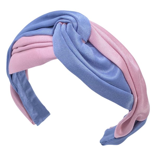 Iris with Woodrose Grosgrain Center Turban Headband BE50