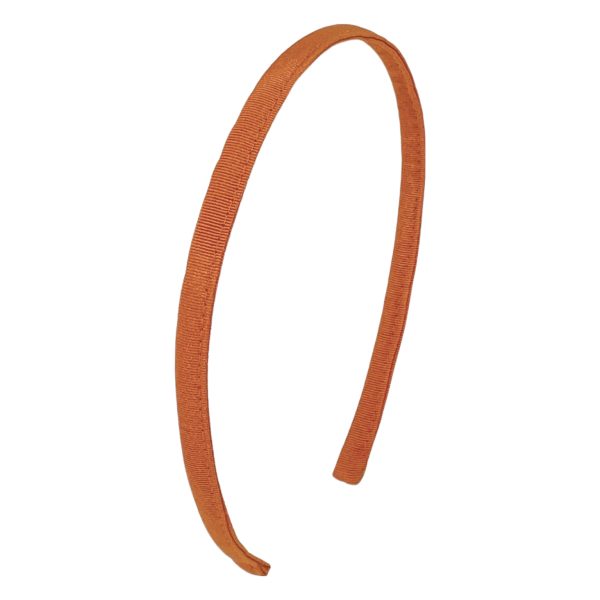 BE79 orange skinny grosgrain headband