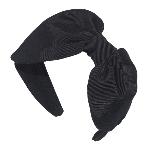 Black Grosgrain Bow Headband BE80