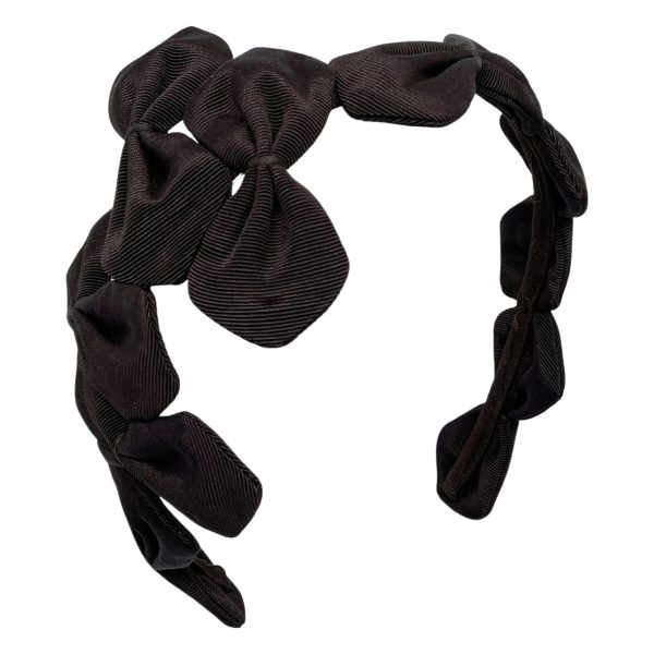 Brown Grosgrain Sabrina Headband BE86