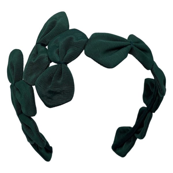 Hunter Green Grosgrain Sabrina Headband BE86