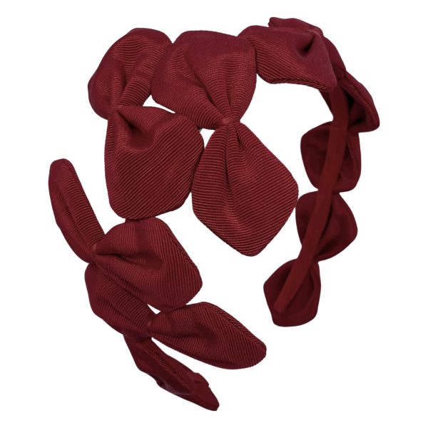 Red Grosgrain Sabrina Headband BE86