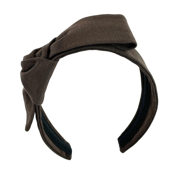 Brown Grosgrain Jacqueline Bow Headband Jennifer Ouellette BE90