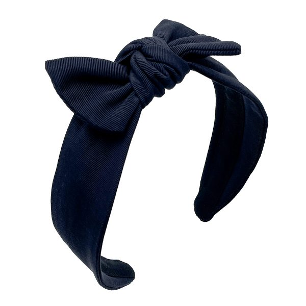 Black Grosgrain Center Knot Headband BE91