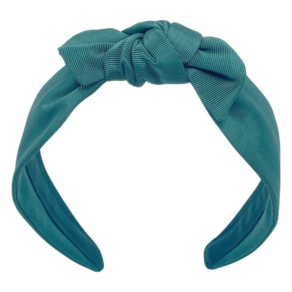 Hunter green Grosgrain Center Knot Headband BE91