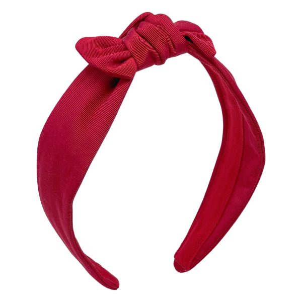 Red Grosgrain Center Knot Headband BE91