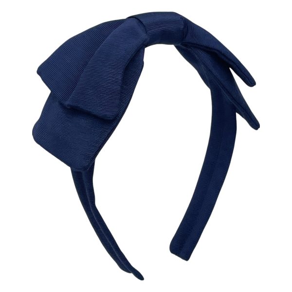 Navy Grosgrain Double Bow Headband BE93