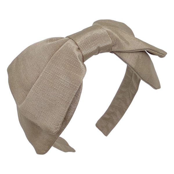 Pecan Grosgrain Double Bow Headband BE93