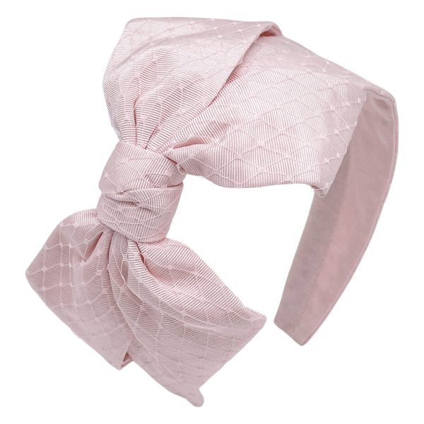 Pale Pink Veiling Carolina Bow Headband BEV4