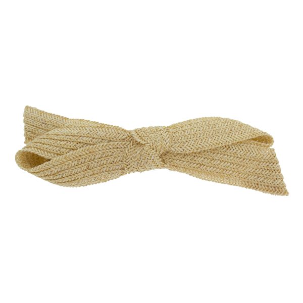 Butter Summer Straw Bow Barrette BRTB