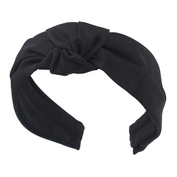 Black Grosgrain Center Turban Headband BT10