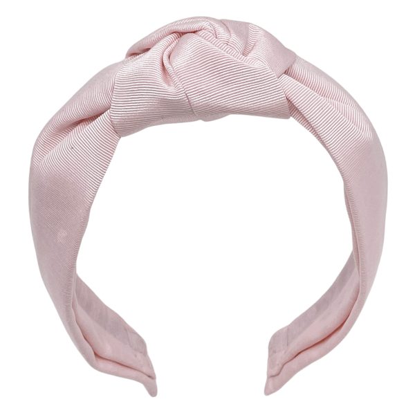 Pale Pink Grosgrain Center Turban Headband BT10