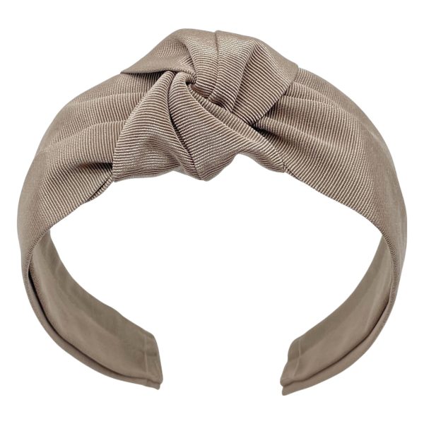 Pecan Grosgrain Center Turban Headband BT10