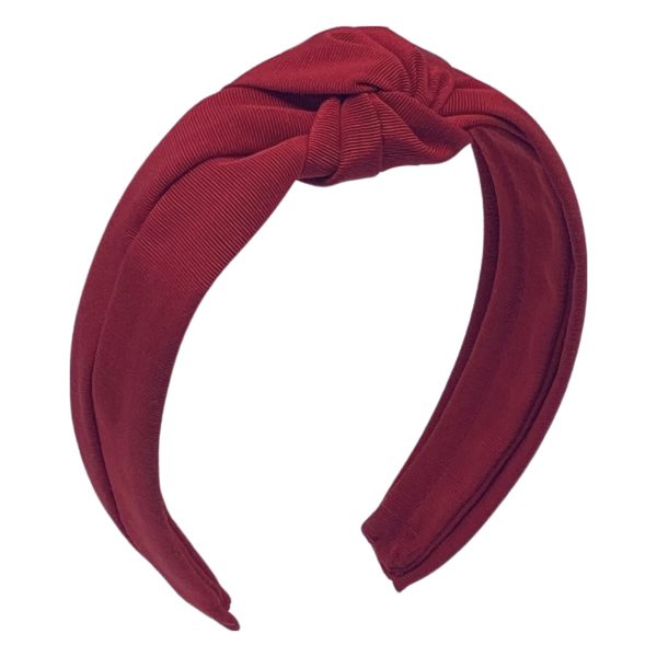 Red Grosgrain Center Turban Headband BT10