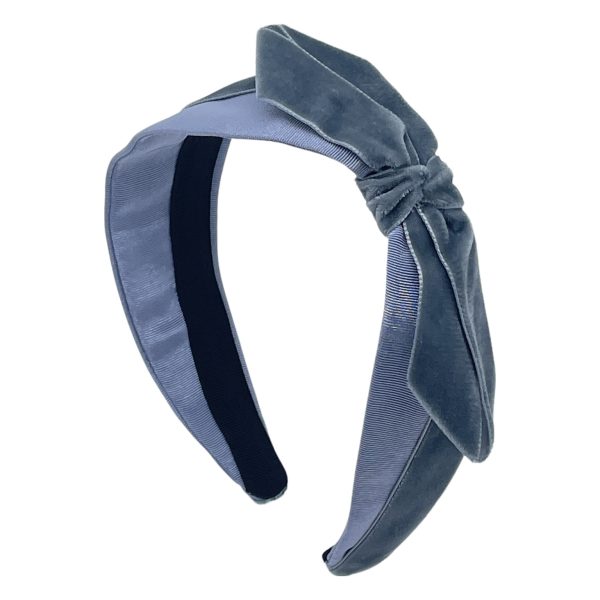 Iris Grosgrain with Velvet Side Bow Headband BV02-S