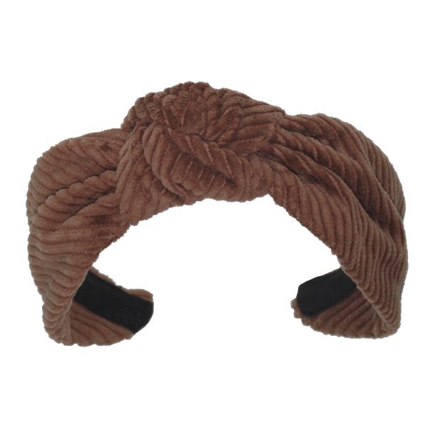 Tabac Corduroy Center Turban Headband CD10