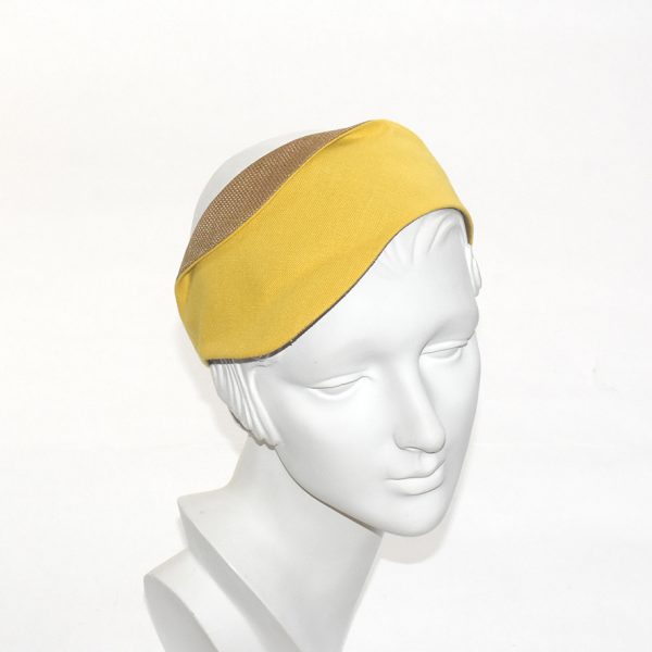 Wheat Italian Raffia & Marigold Linen Matisse Headband IL05