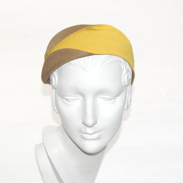 Wheat Italian Raffia & Marigold Linen Matisse Headband IL05