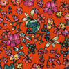 Orange Floral Cotton Print