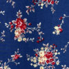 Red White Blue Floral Cotton Print