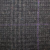 Black Purple Plaid Tweed Boucle