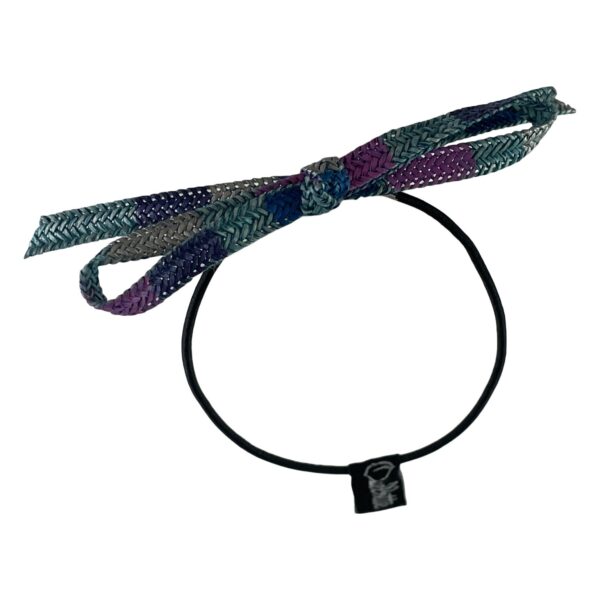 Straw Hand Painted Bow Hair Elastic - Image 2