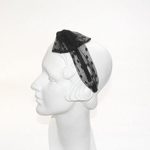 Dotted Tully Bow Headband - Image 9