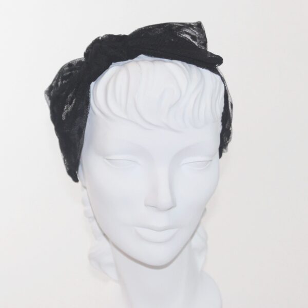 Dotted Tully Bow Headband - Image 8