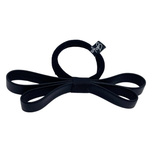 Leather Bow Ponytail Holder & Bracelet - Image 5