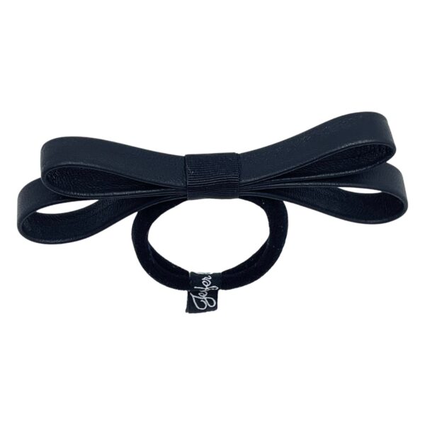 Leather Bow Ponytail Holder & Bracelet - Image 6