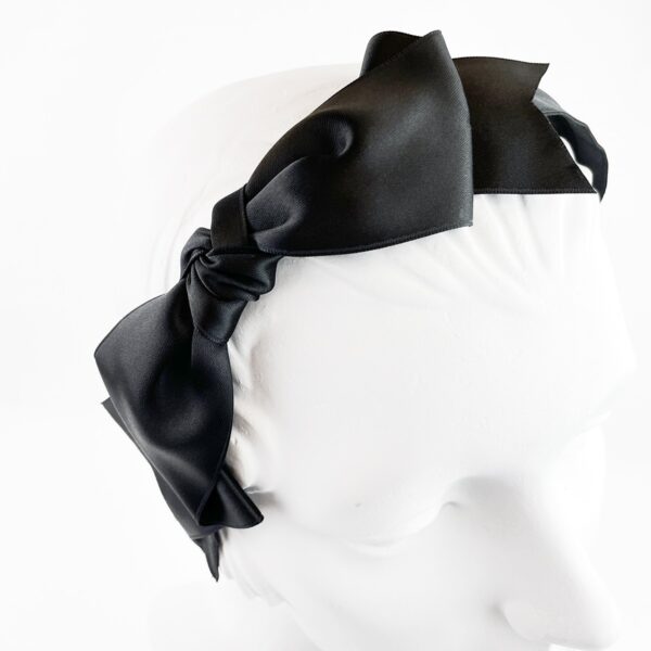 Satin Nicolette Side Bow Headband - Image 4